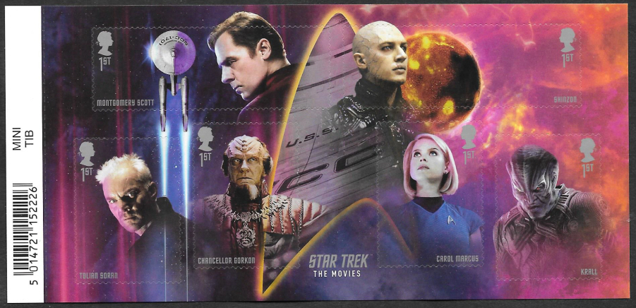 (image for) MS4455 2020 Star Trek Barcoded Miniature Sheet